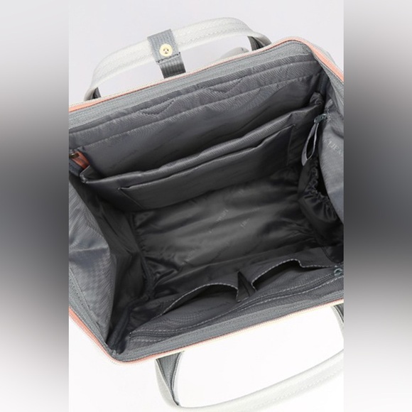 Himawari Contrast Waterproof Canvas Backpack Bag with Side Pockets - Picture 3 of 13